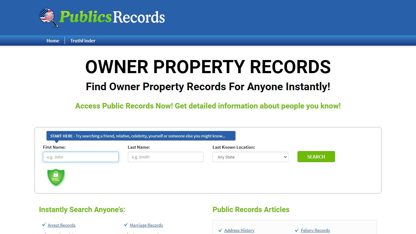 Find Owner Property Records For Anyone